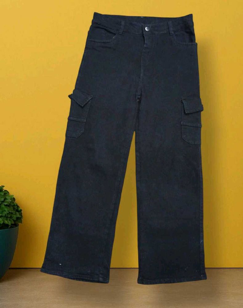 Black Four Pockets Cargo