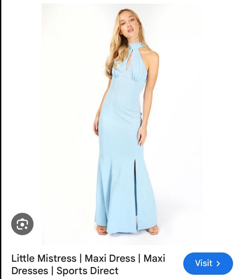 Little Mistress Light Blue Maxi Dress