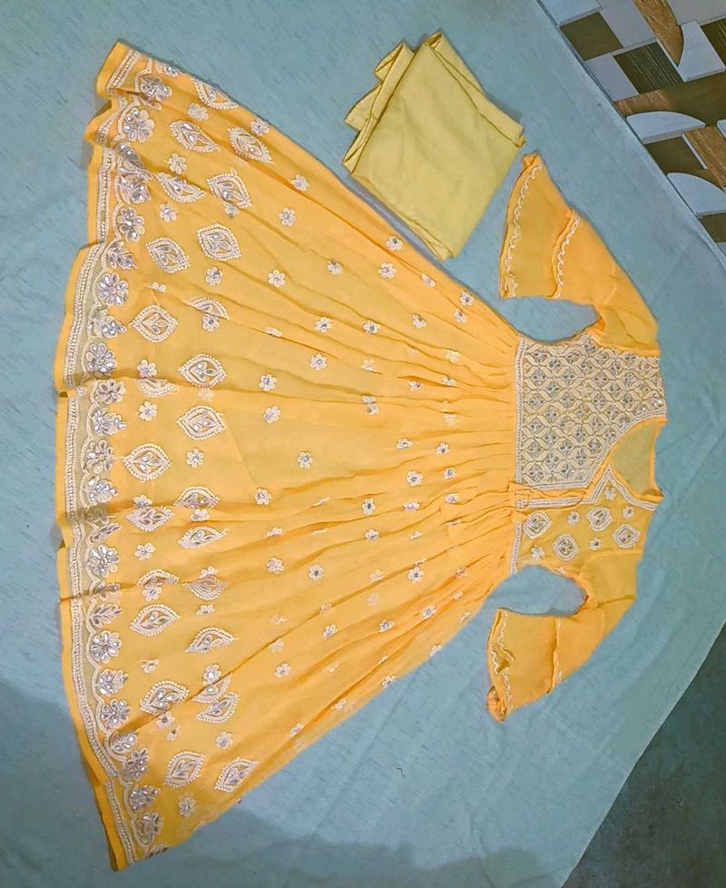 Lucknowi ChickenKari Frock With Inner