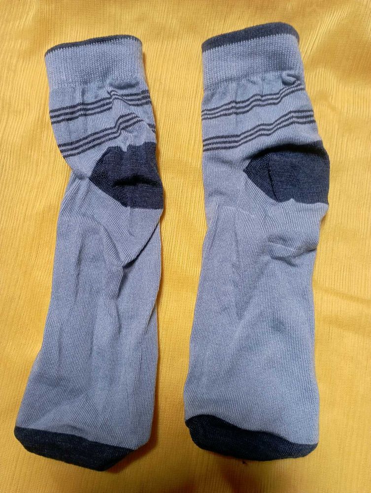 12 pcs Striped Grey Socks