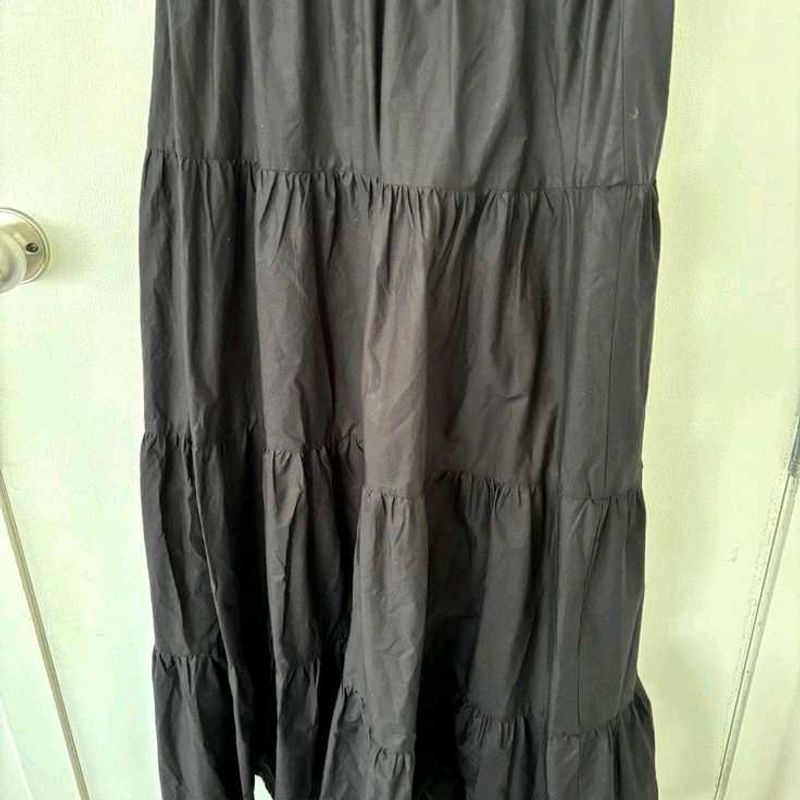 Black Tiered Maxi Skirt