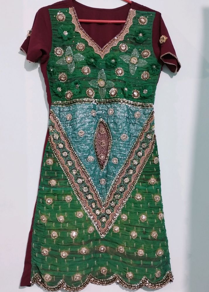 Green Maroon Heavy Work Suit