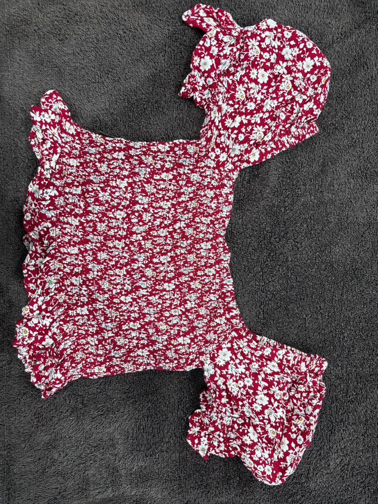 Floral Print Crop Top