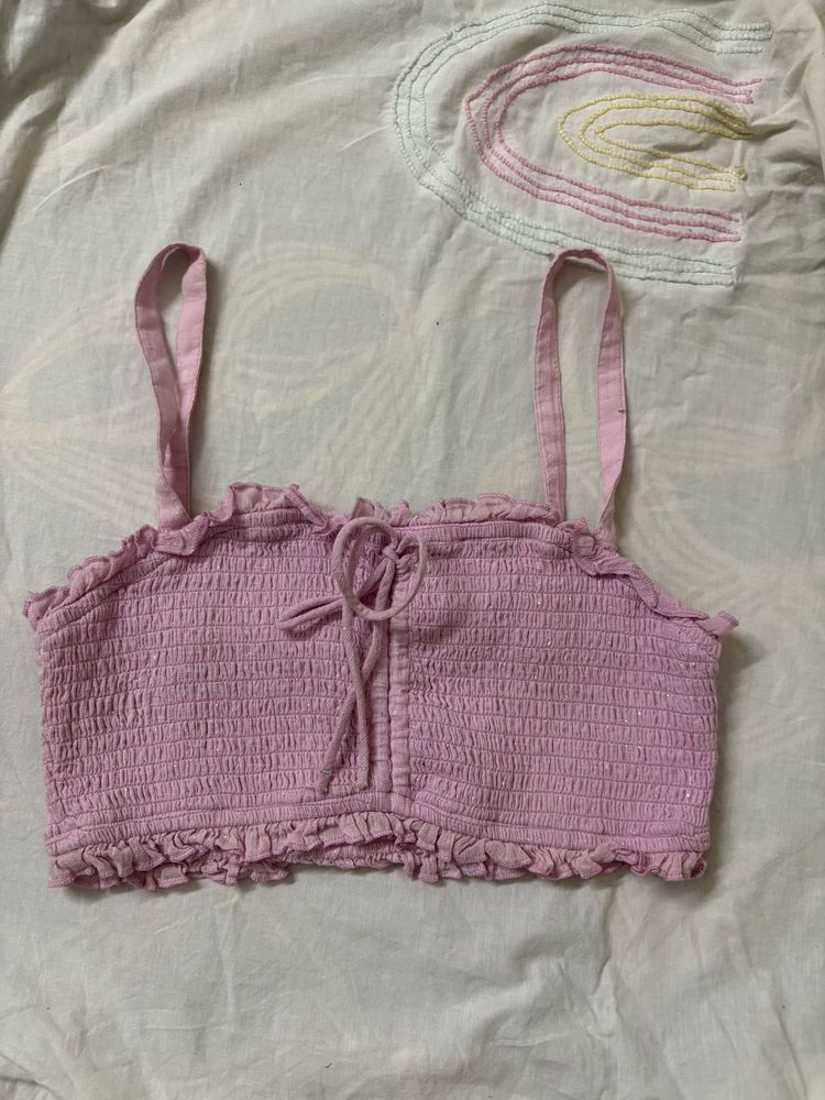 Cute Pinkish Purple Crop Top