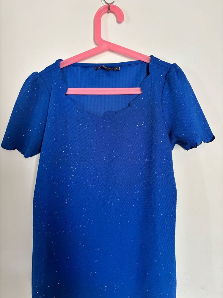 Sparkly Blue Mini Dress