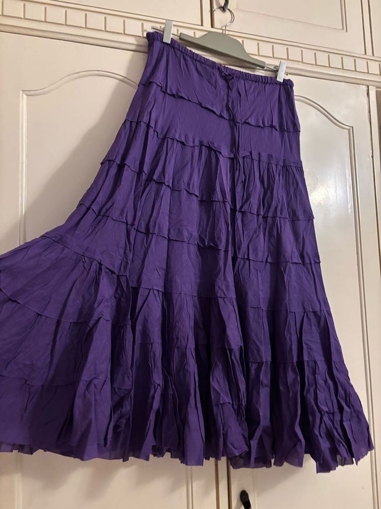 Purple Tiered Skirt