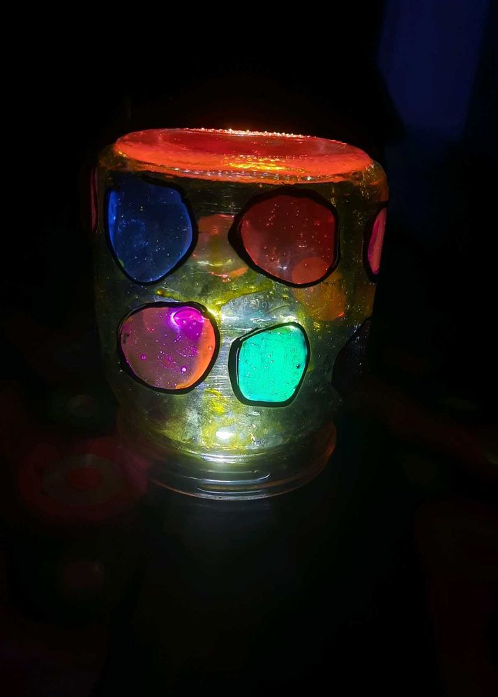 Colorful Glass Light Holder
