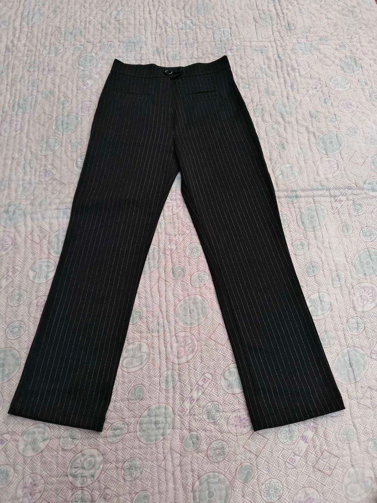 Formal Striped Black Pants