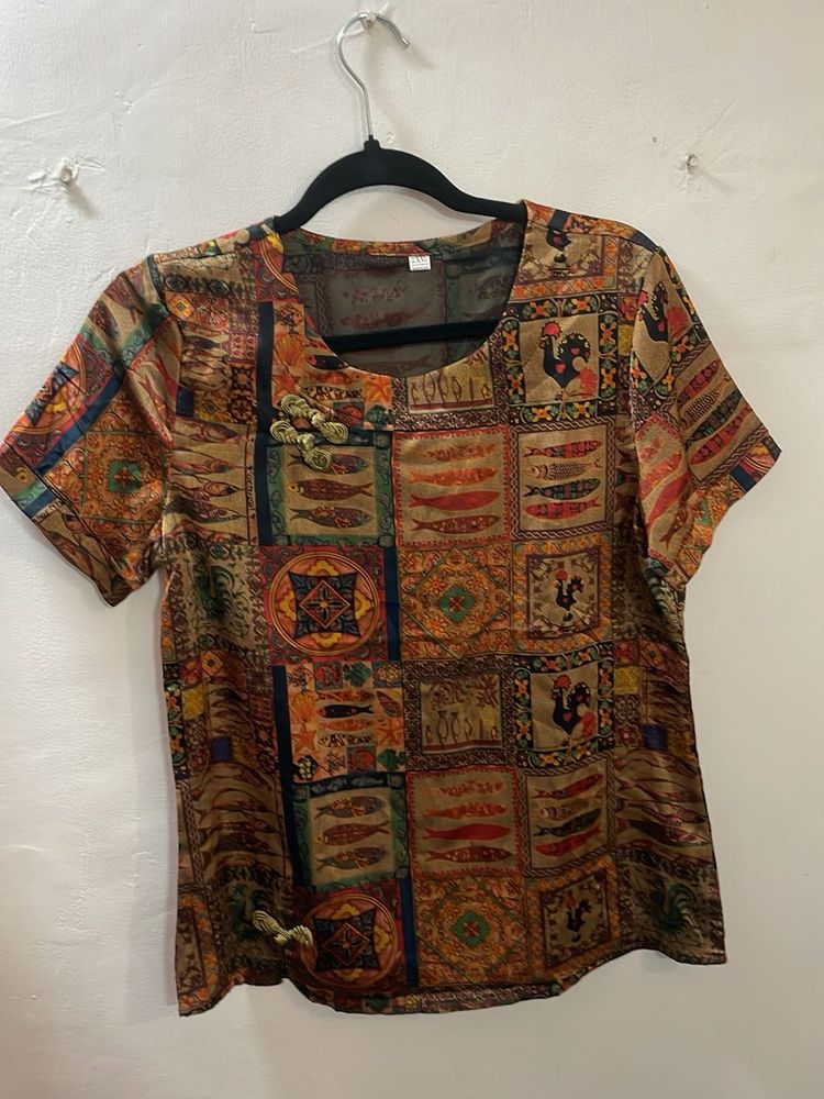 Vintage Patterned Top