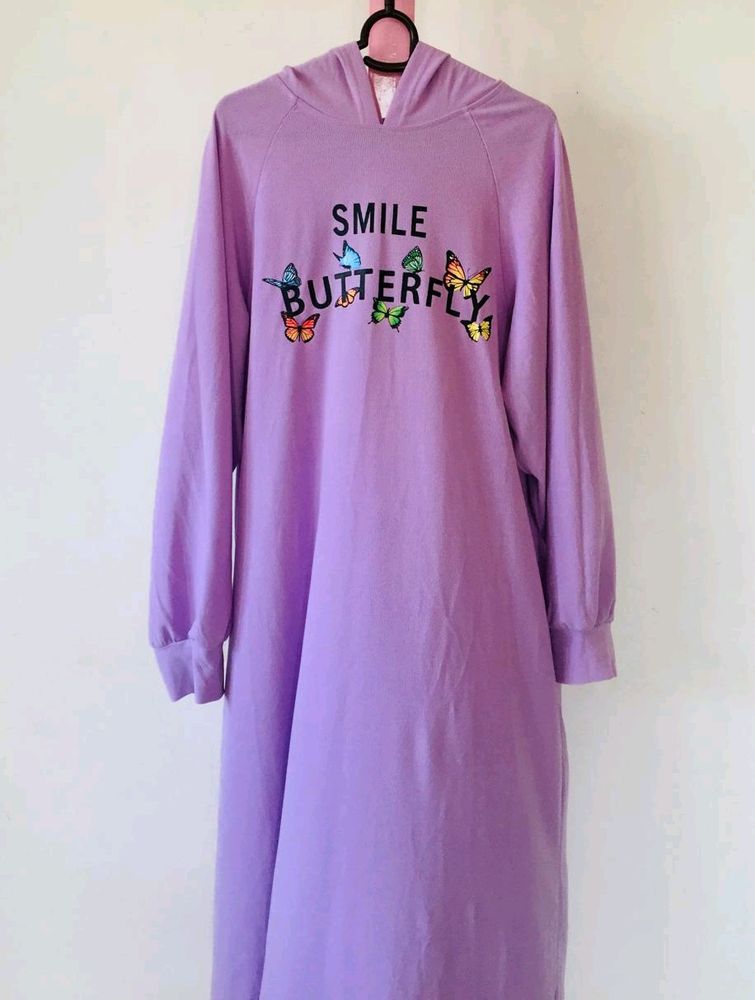 Price Drop💥 Butterfly Graphic Hooded Dress