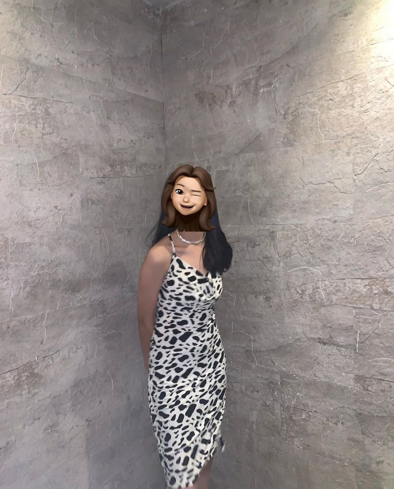 Cowl Neck Mini Dress - Dalmatian Print