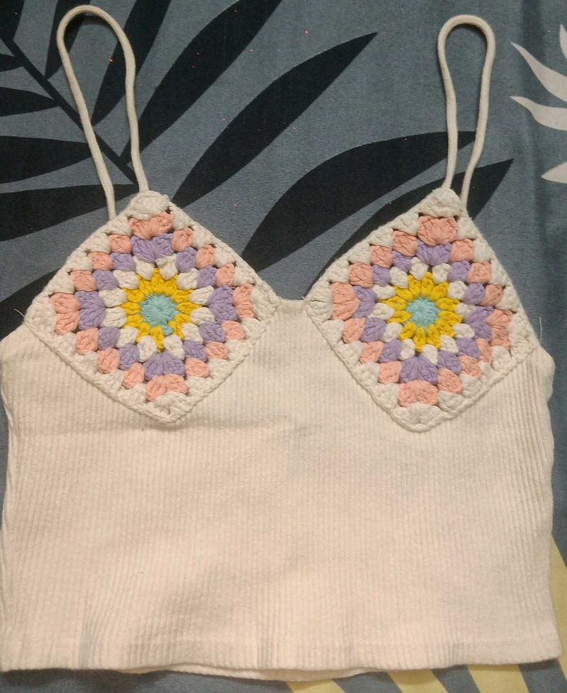 Crochet Trim Tank Top