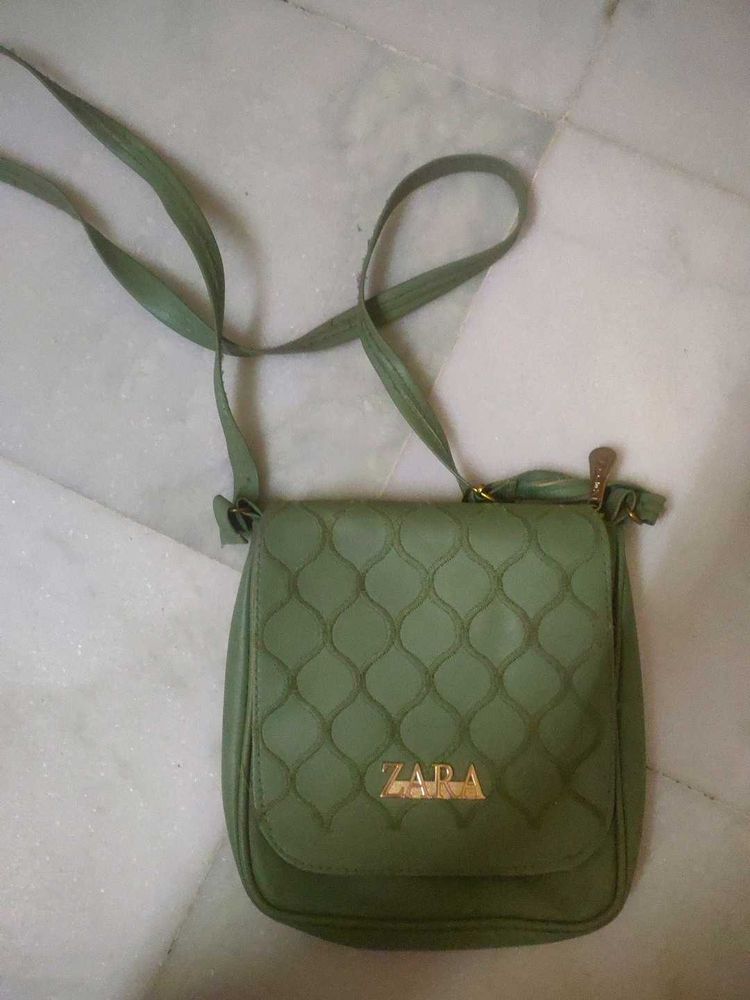 A Green Sling Bag