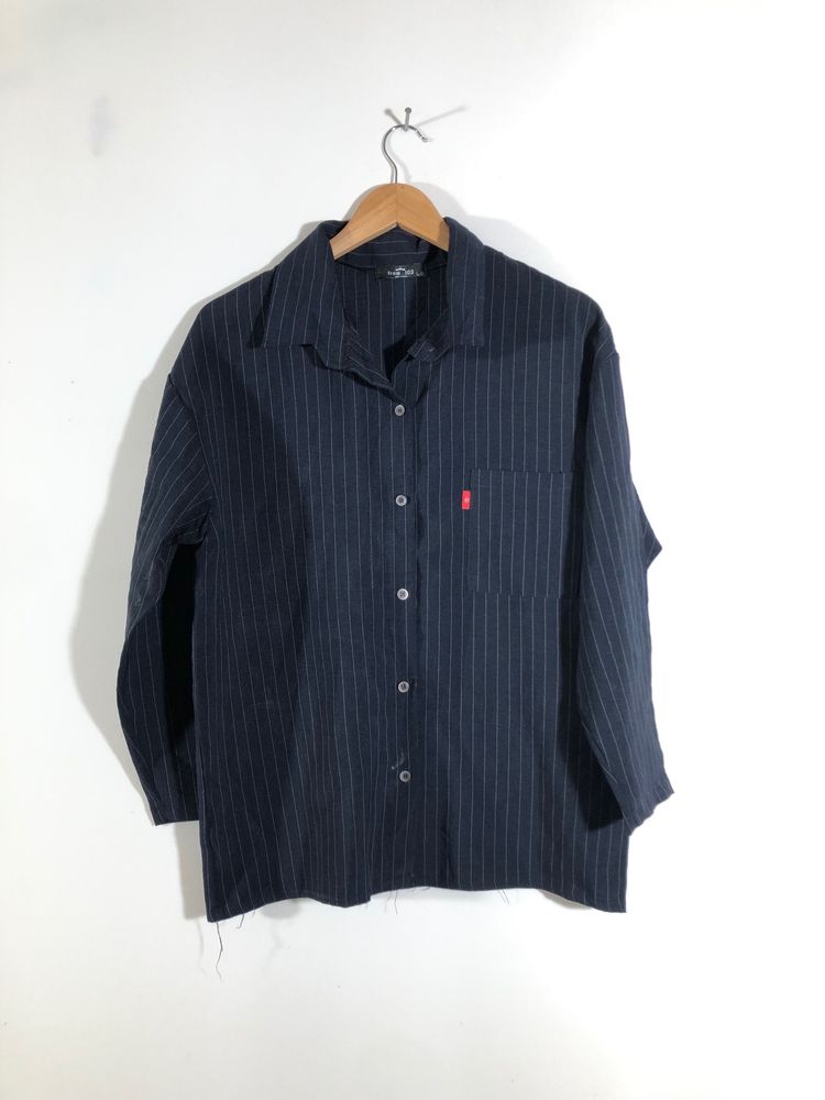 Navy Blue Strips Shirt(Women’s)