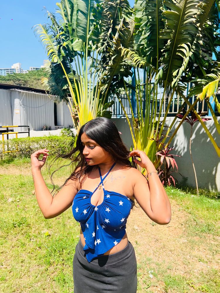 Designer Halterneck Crop Top