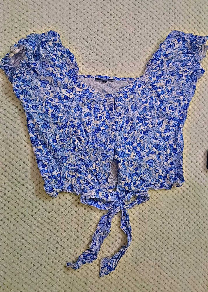 Koren Tie Up Crop Top