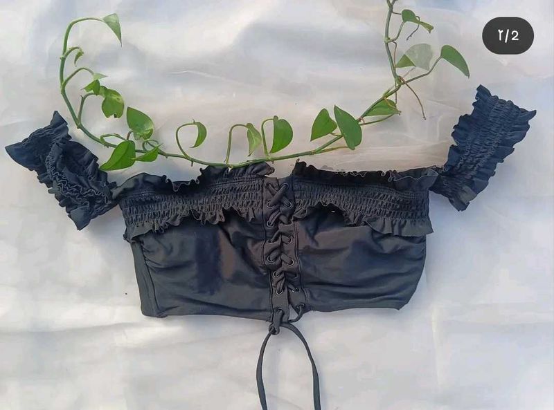 Crop Top &amp; Shirt Combo