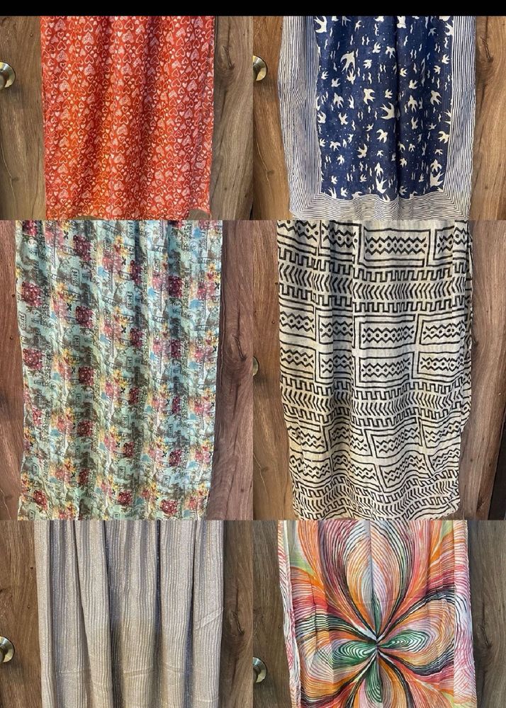 Assorted Patterned Scarves - Bundle of 6