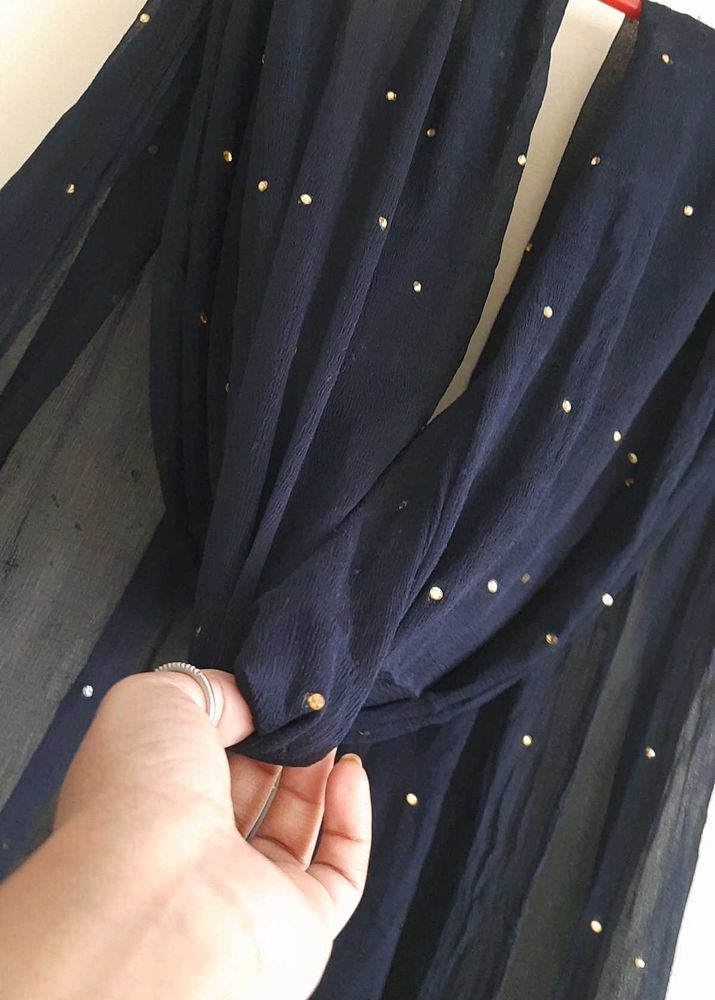 Blue Georgette Dupatta With Golden Stones✨️
