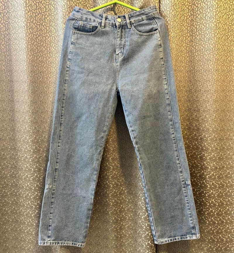 Blue Straight Leg Jeans