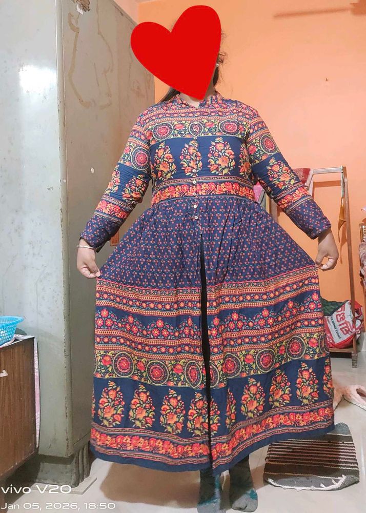 Floral Print Ethnic Maxi Dress