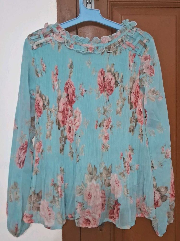 Floral Print Long Sleeve Top