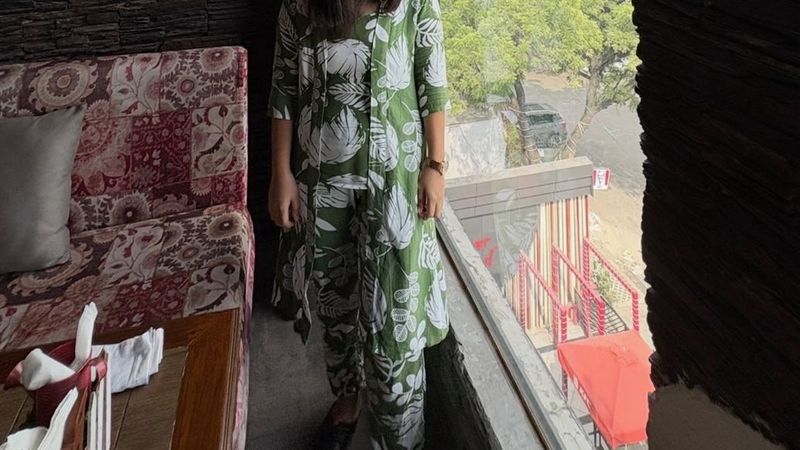 Green Floral Kurta Set