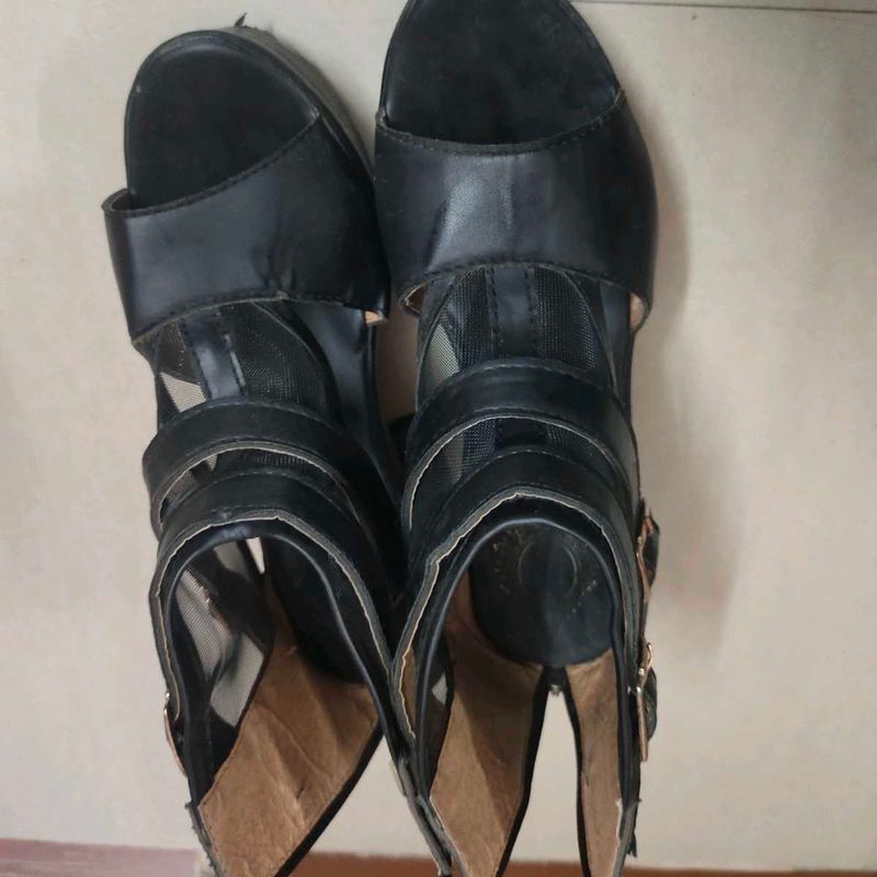 Black Strappy Heels