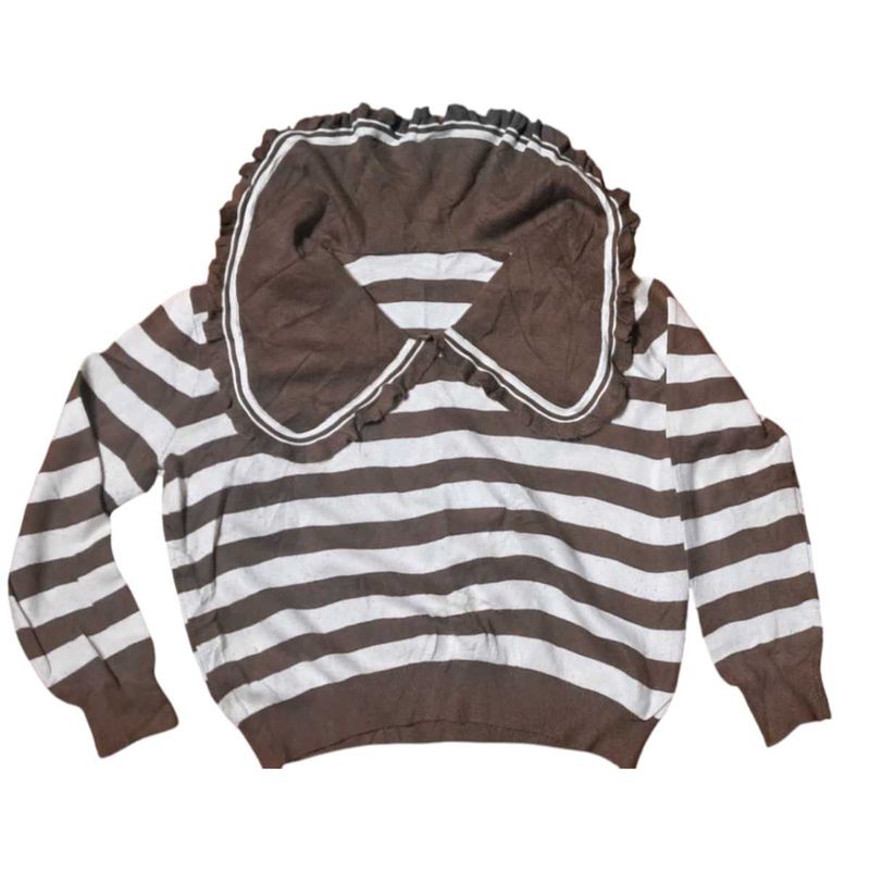 Striped Sailor Collar Sweater