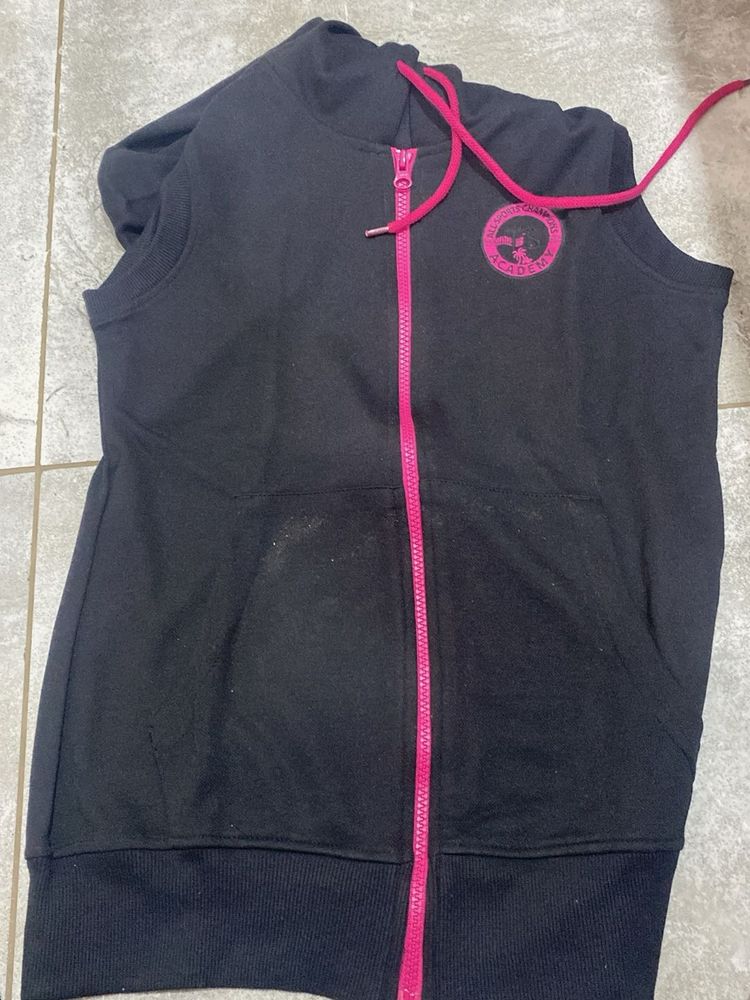 Sleeveless Zip-Up Hoodie