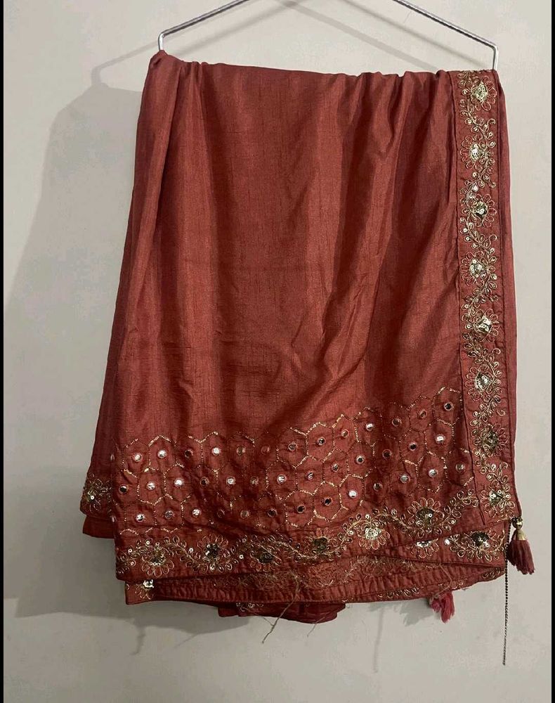 Saree With Stitched Blouse.