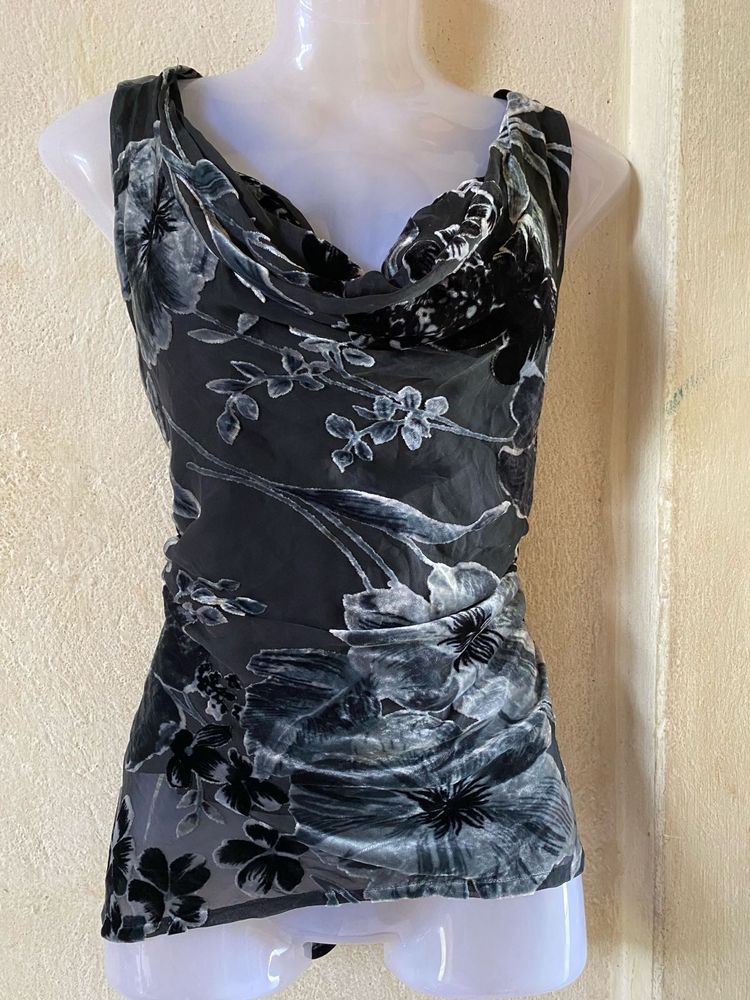 Y2K Cowl Neck Top