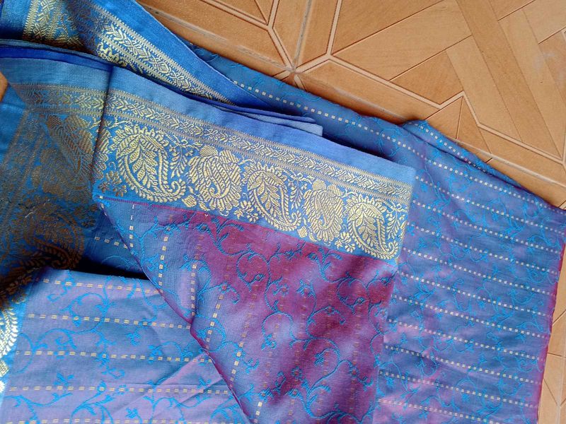 Blue Festive Wear Saree