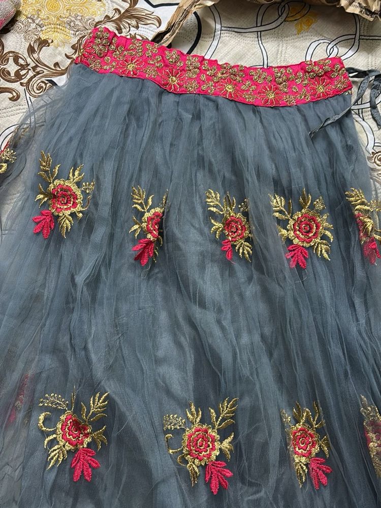 Floral Embroidered Lehenga Skirt