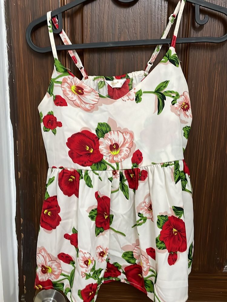 Strap Floral Top