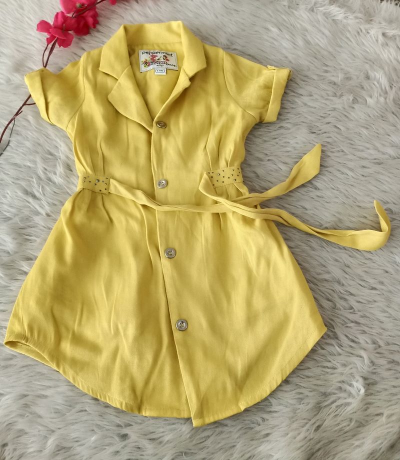 Peppermint Kids Yellow Dress