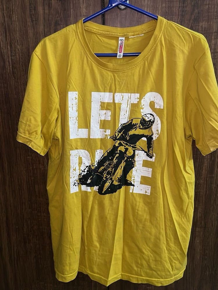 Yellow Graphic Print Tee