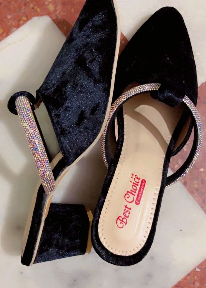 Black Shimmery Heels