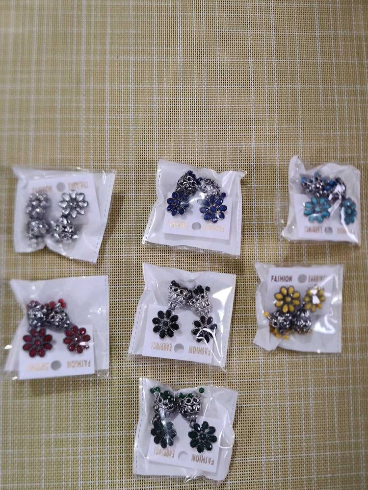 Flower Earrings Bundle - 6 Pairs