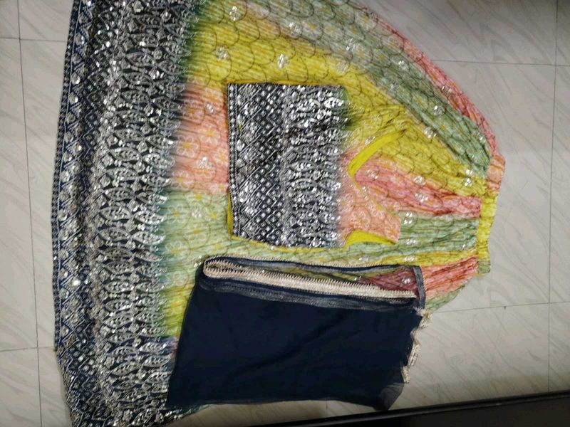 Colorful Sequined Lehenga Set