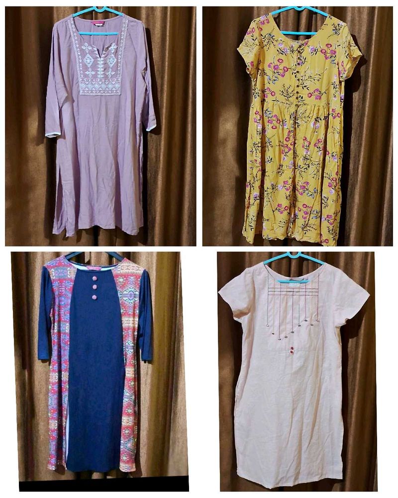 Combo Of 4 Kurti Size 44 Inches