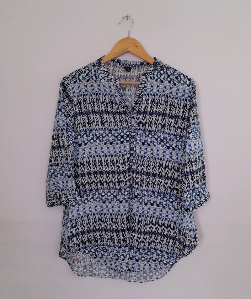 Blue Printed Top (Women&#39;s)