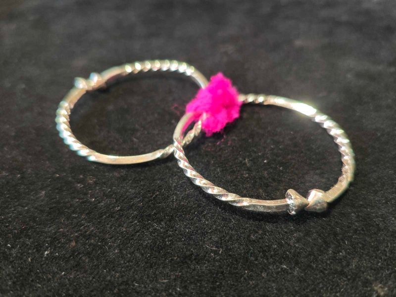 Silver Anklets Or Bangles - Pair For Kid&#39;s