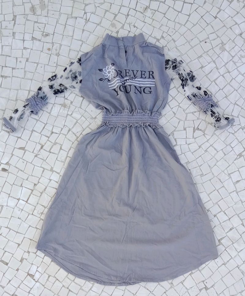 Grey Kurti Full Sleeves For Women