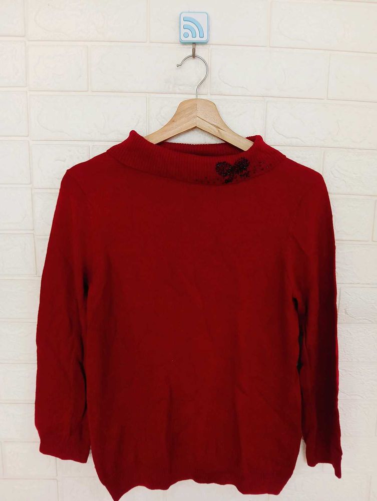 Red Turtleneck Sweater