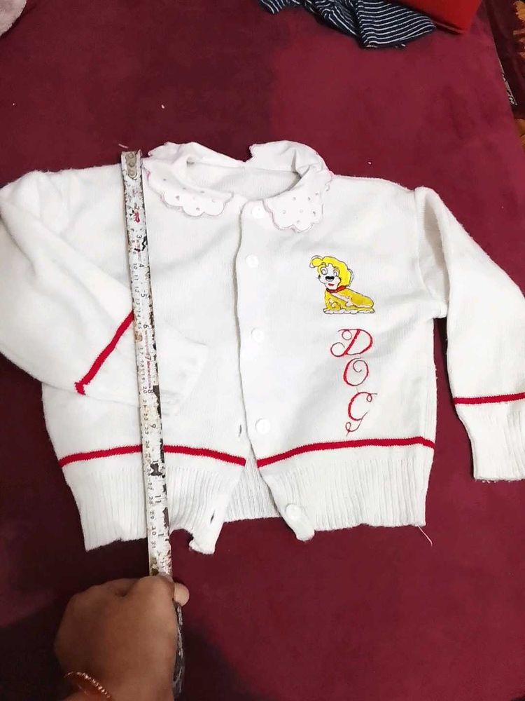 Cute White Baby Cardigan