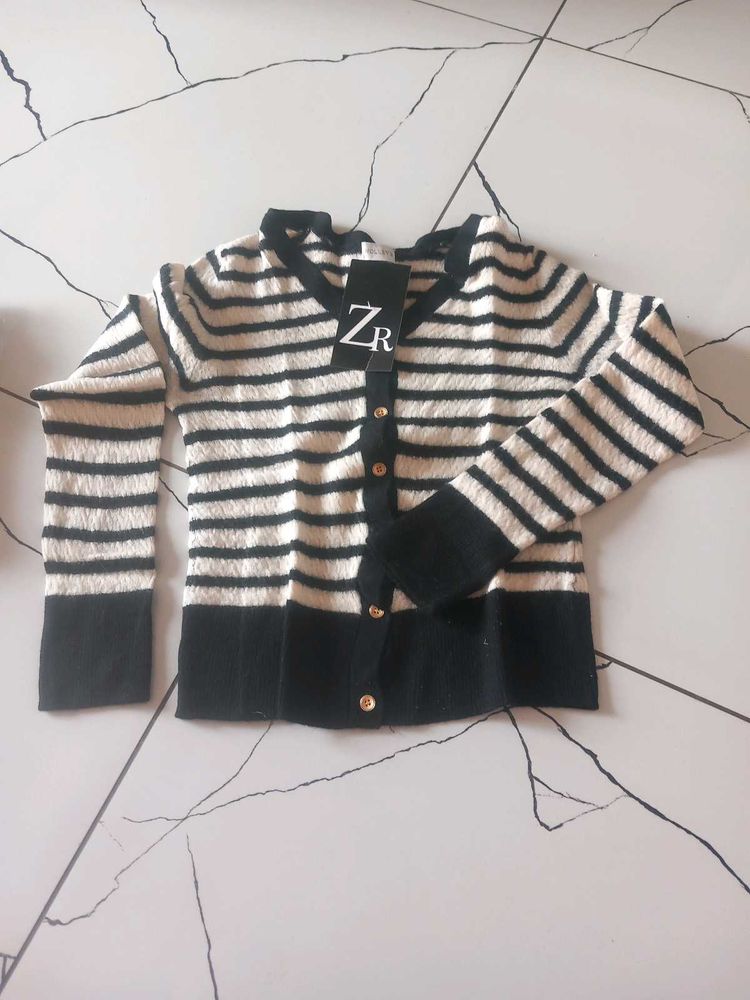 Striped Knit Cardigan