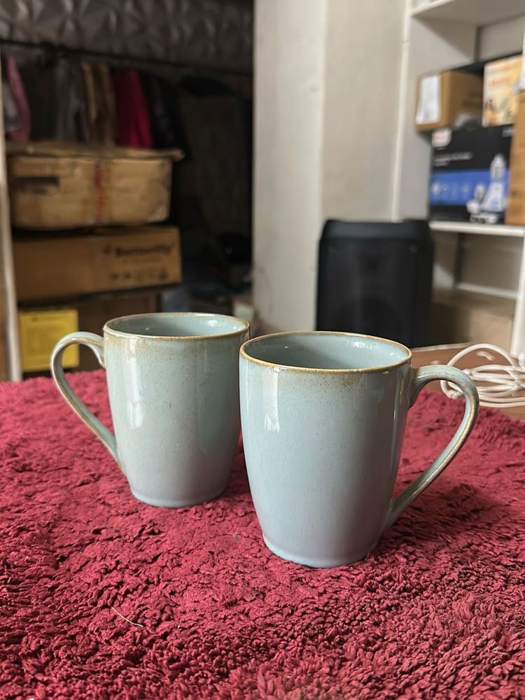 Double Glazed Set of 2 Ceramic Mugs