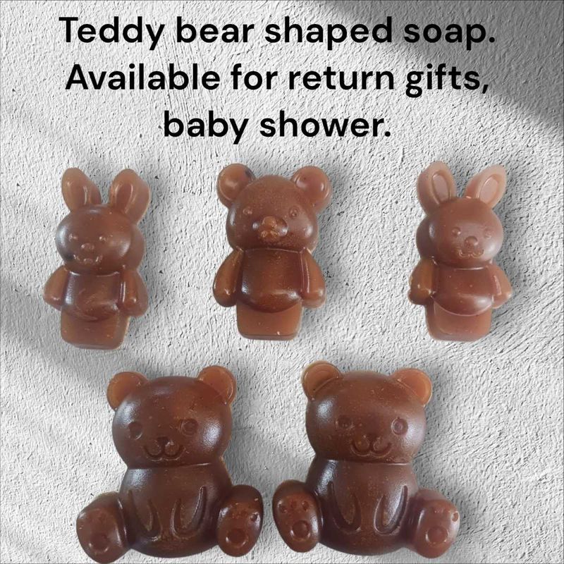 Soaps Available In Teddy Bear Shape .