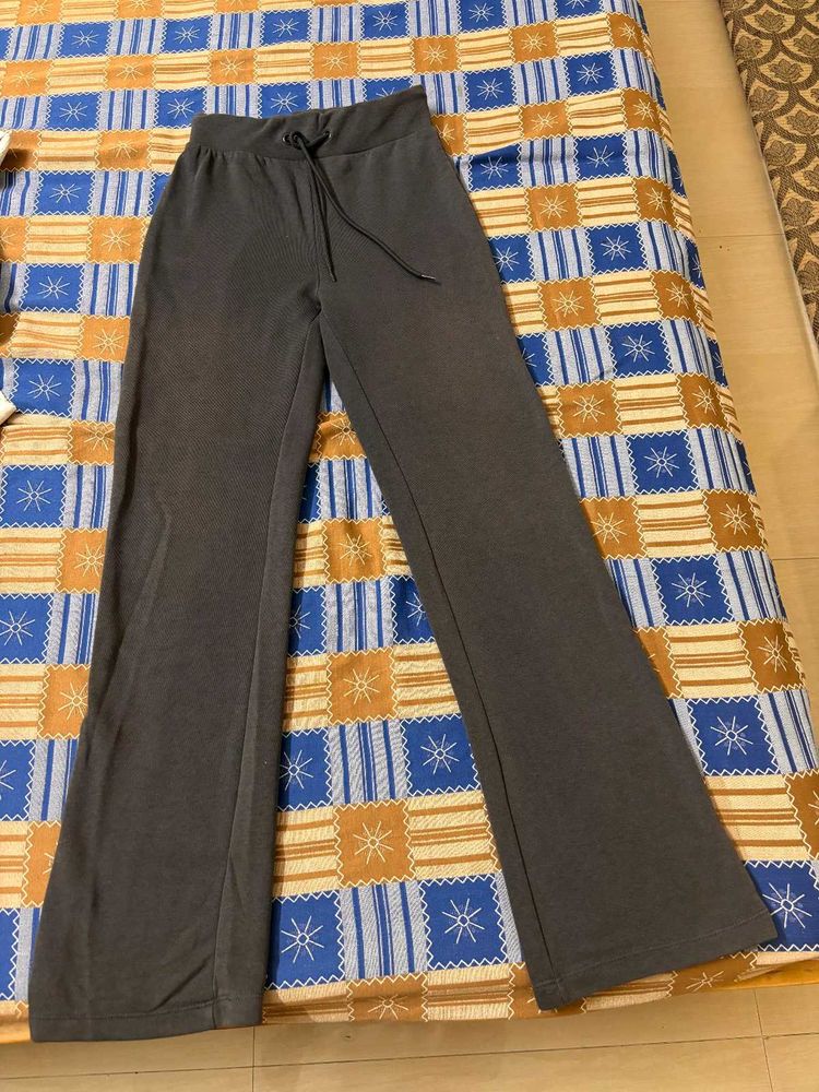 Gray Flare Trousers